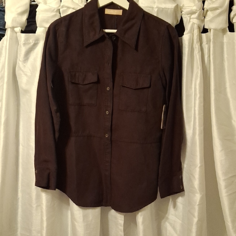 Kate Hill Chocolate Brown Casual Shirt S